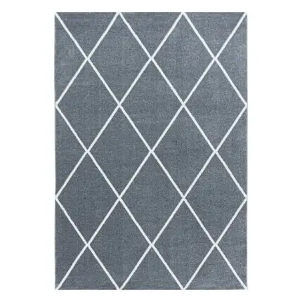 Rio Kortpolig vloerkleed Geometrisch – Zilver (4601)