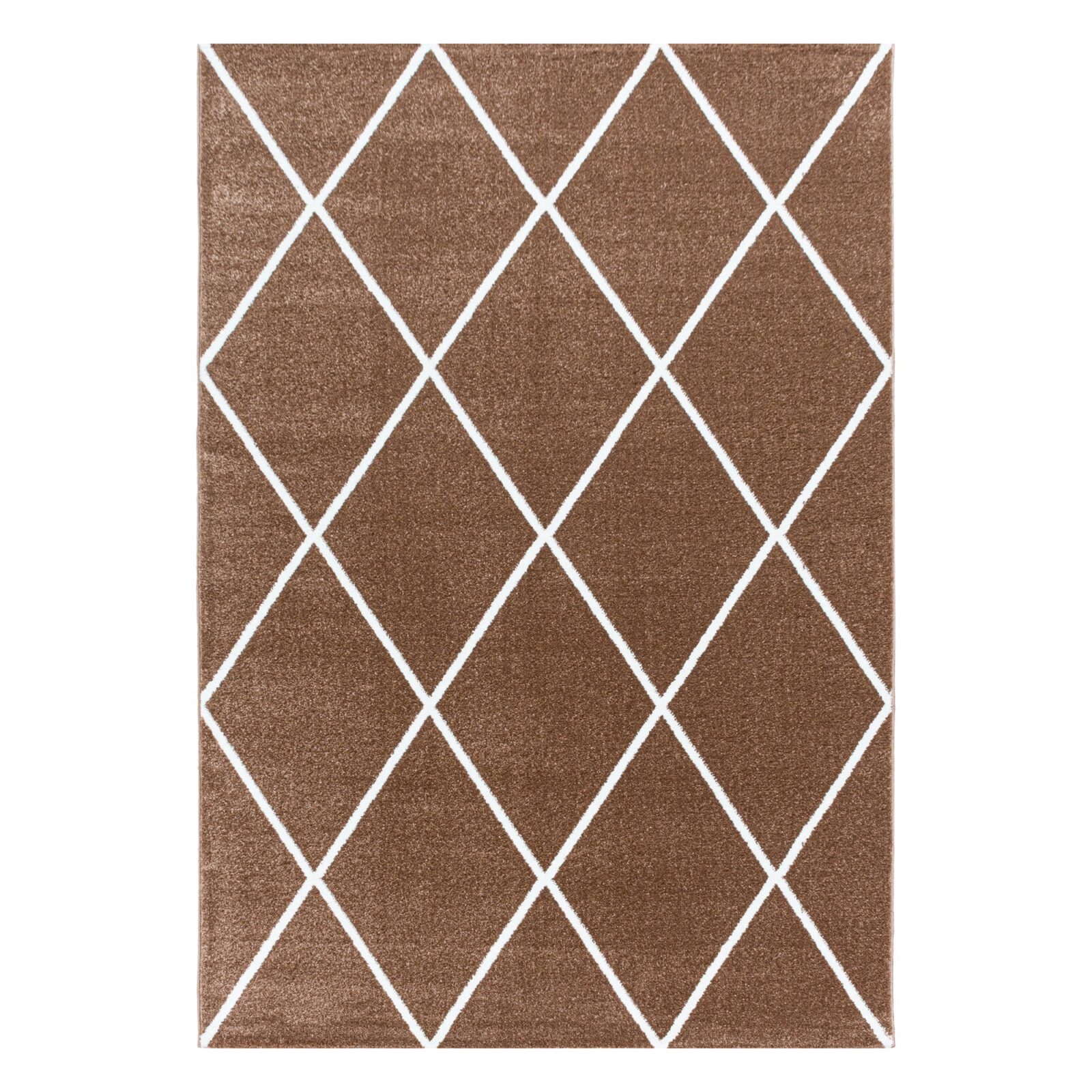 Rio Kortpolig vloerkleed Geometrisch – Koper (4601)