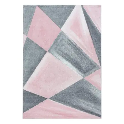 Beta Kortpolig vloerkleed Geometrisch – Roze (1130)