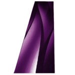 Kurzflor Teppich,  Ombre Design, Farbe Violett, Teppich für Wohnzimmer, Rücken aus Jute, Größe: 80 x 300 cm
