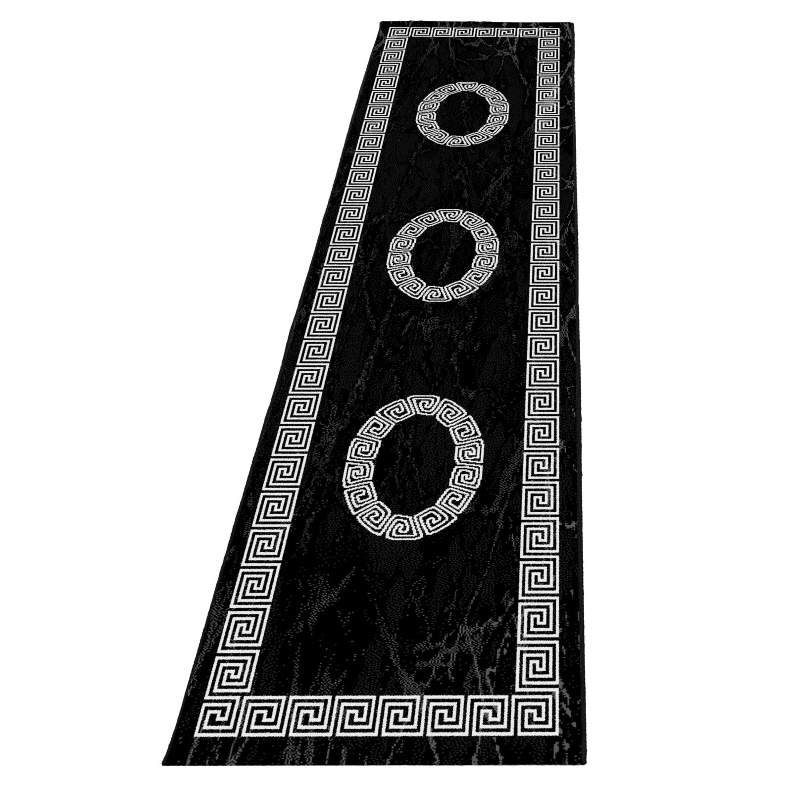 Plus Kortpolig vloerkleed Meander – Zwart (8009)