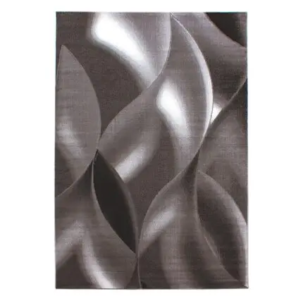 Plus Kortpolig vloerkleed Abstracte golven – Bruin (8008)