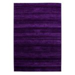 Kurzflor Teppich,  Unicolor - Einfarbig, Farbe Violett, Teppich für Wohnzimmer, Rücken aus Jute, Größe: 120 cm x 170 cm
