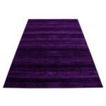 Kurzflor Teppich,  Unicolor - Einfarbig, Farbe Violett, Teppich für Wohnzimmer, Rücken aus Jute, Größe: 120 cm x 170 cm - Afbeelding 3