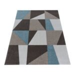 EFOR Kortpolig tapijt 80 x 250 cm Blauw - Afbeelding 3