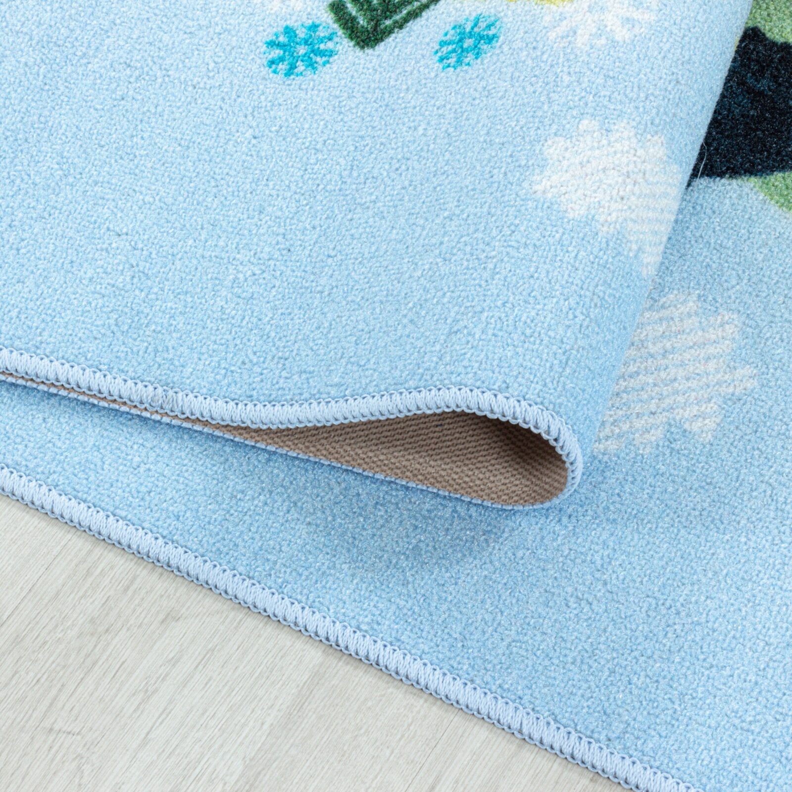 Play Kindervloerkleed Wereldkaart met dieren – Blauw (2917)