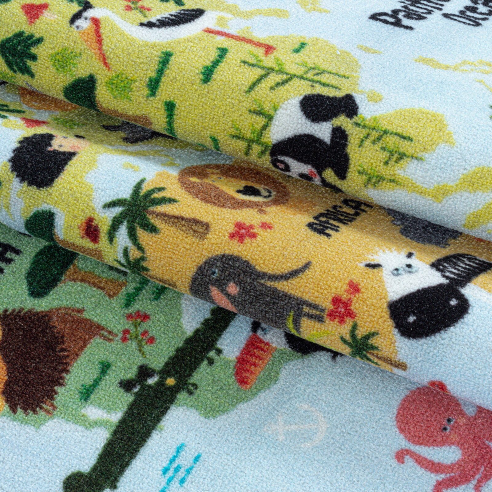 Play Kindervloerkleed Wereldkaart met dieren – Blauw (2917)