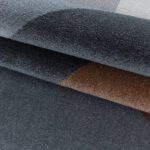 Kurzflor Teppich,  Geometrisch Design, Farbe Kupfer, Teppich für Wohnzimmer, Rücken aus Jute, Größe: 80 x 250 cm - Afbeelding 4