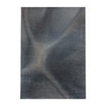 Kurzflor Teppich, Abstrakt Design, Farbe Braun, Teppich für Wohnzimmer, Rücken aus Jute, Größe: 80 x 250 cm