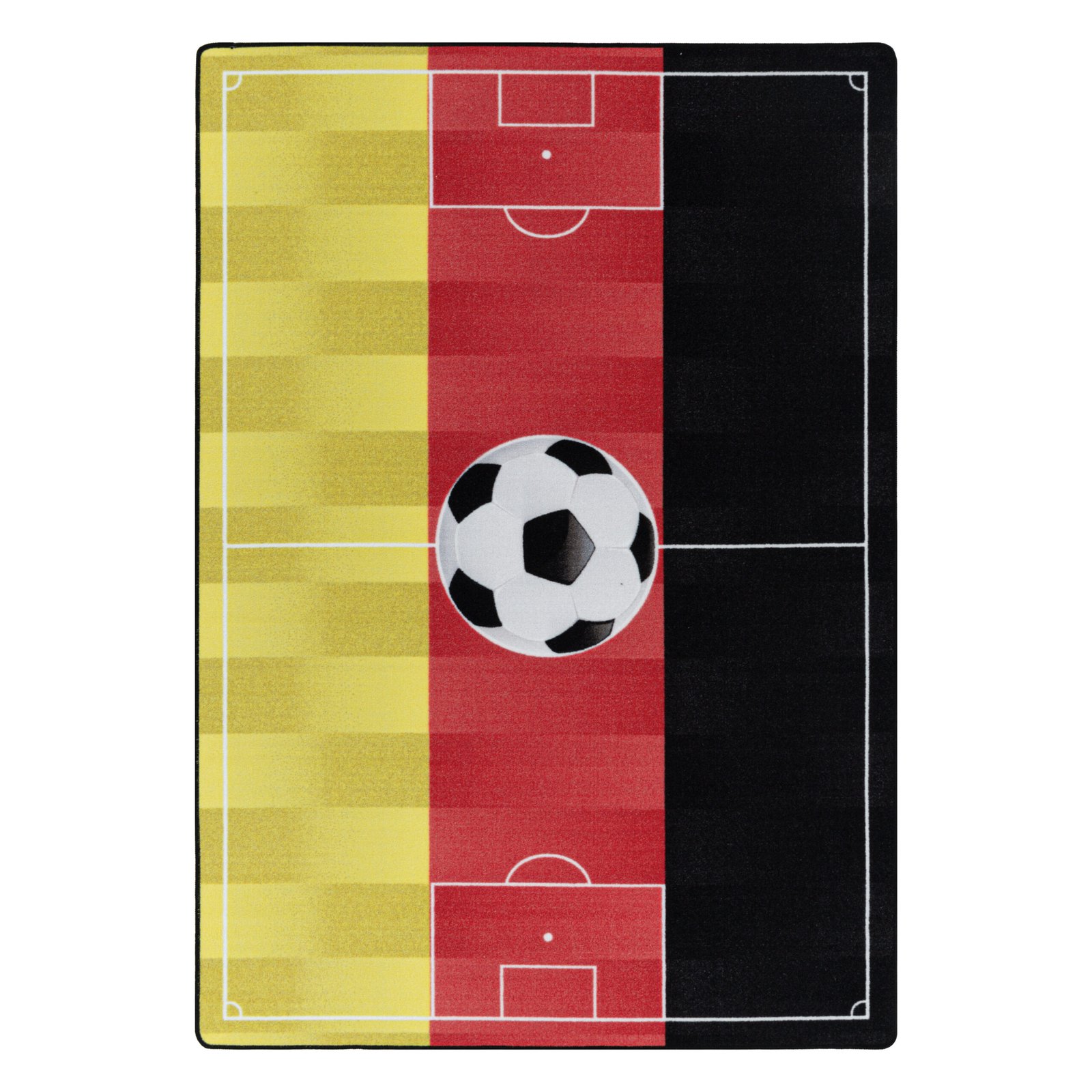 6702 Kinder Teppich, Fußballstadion Deutschland, Farbe Rot, Teppich für Kinderzimmer, Rücken aus Latex, Größe: 80 x 120 cm - Afbeelding 1