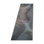 Kurzflor Teppich, Abstrakt Design, Farbe Blau, Teppich für Wohnzimmer, Rücken aus Jute, Größe: 80 x 250 cm