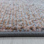 Kurzflor Teppich, Abstrakt Design, Farbe Blau, Teppich für Wohnzimmer, Rücken aus Jute, Größe: 80 x 250 cm - Afbeelding 2