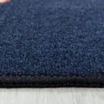 Kinder Teppich,  Weltraum Design, Farbe Marineblau, Teppich für Kinderzimmer, Rücken aus Latex, Größe: 140 x 200 cm - Afbeelding 4