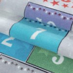 Kinder Teppich,  Himmel und Hölle, Farbe Grau, Teppich für Kinderzimmer, Rücken aus Latex, Größe: 160 cm x 230 cm - Afbeelding 6