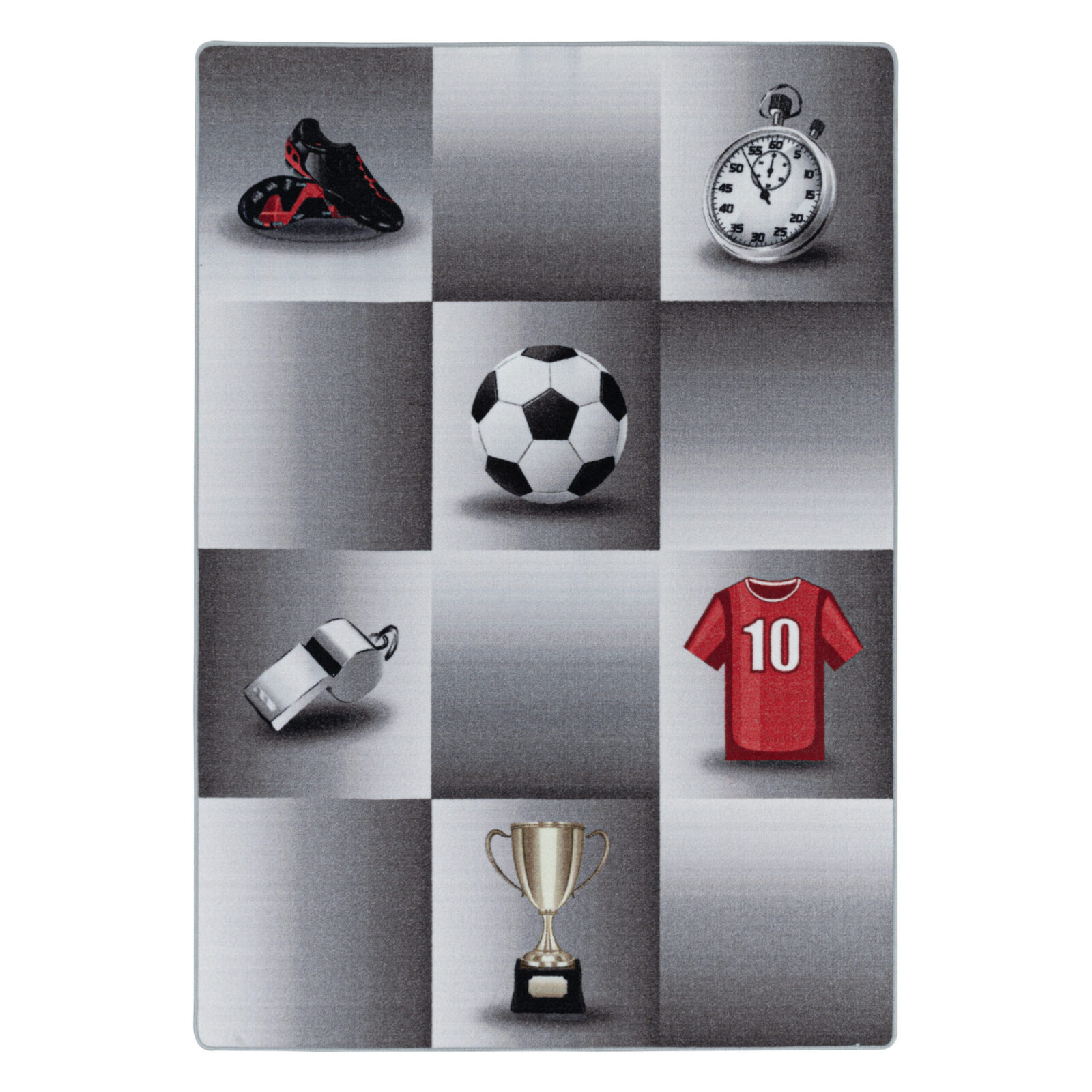 Play Kindervloerkleed Voetbal – Grijs (2906)