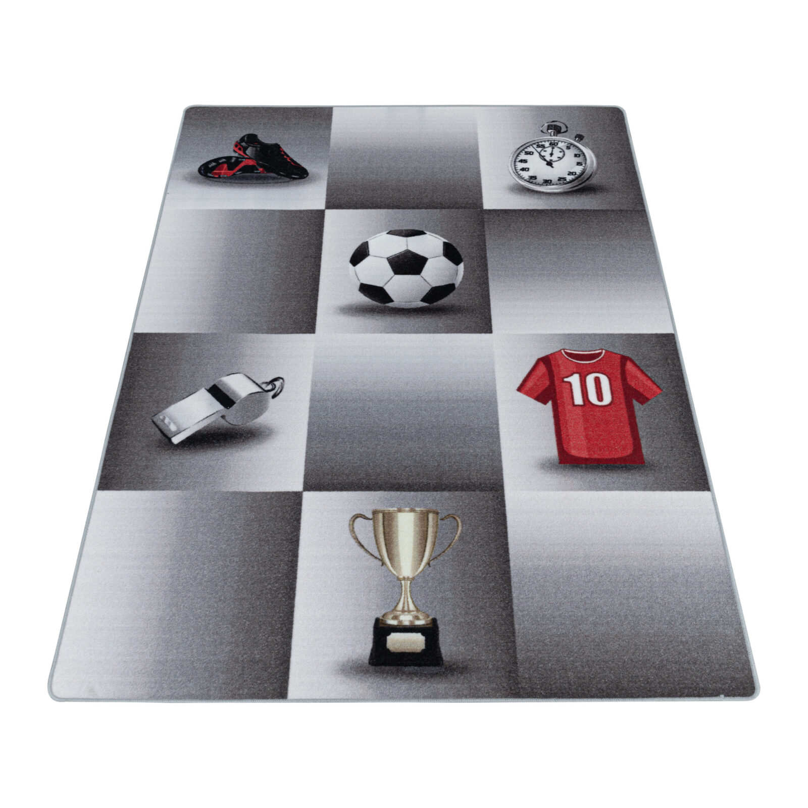 Play Kindervloerkleed Voetbal – Grijs (2906)