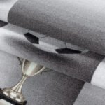 Kinder Teppich,  Fußball-Design, Farbe Grau, Teppich für Kinderzimmer, Rücken aus Latex, Größe: 80 x 120 cm - Afbeelding 6