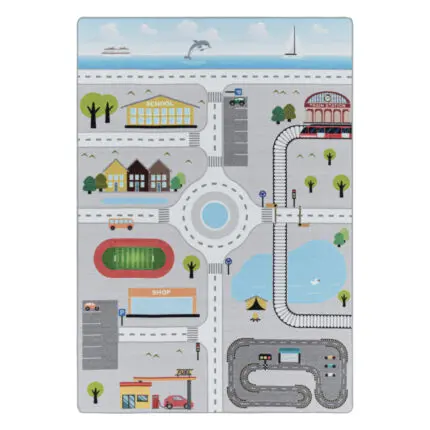 Play Kindervloerkleed Speelstraat – Grijs (2902)
