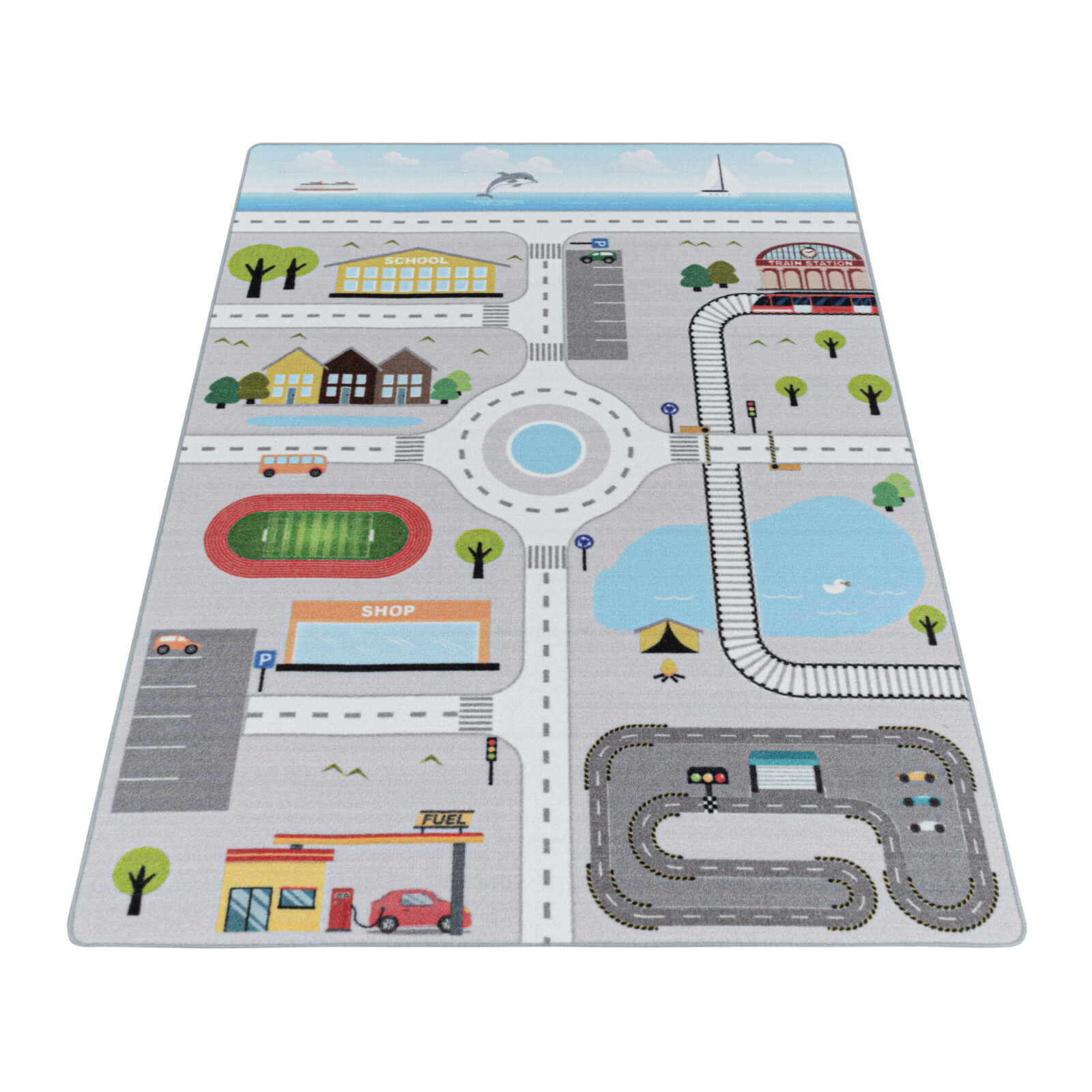 Play Kindervloerkleed Speelstraat – Grijs (2902)