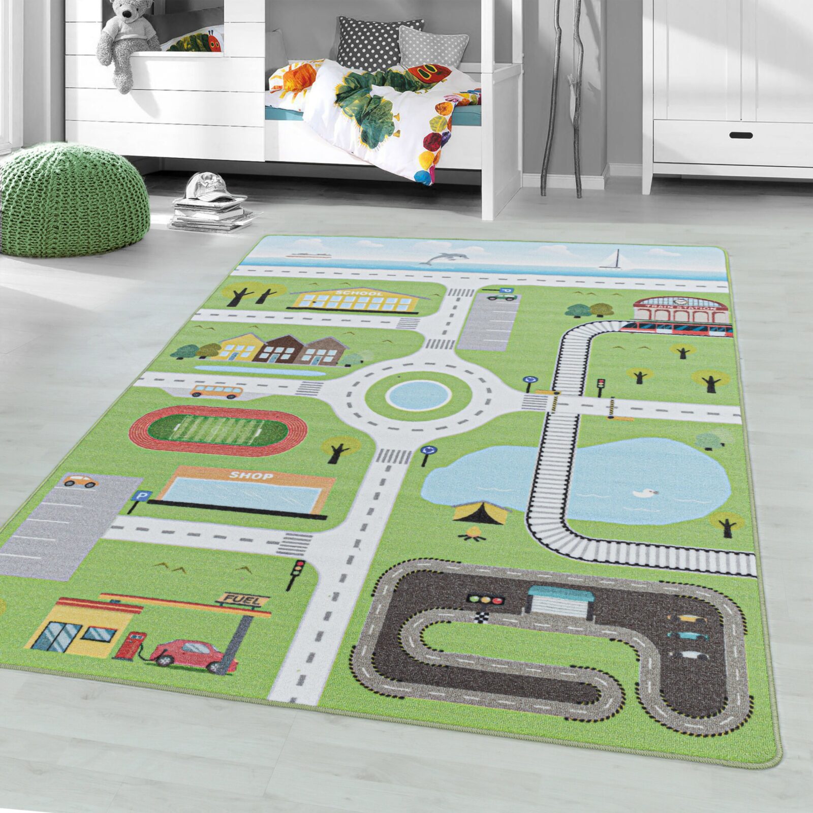 Play Kindervloerkleed Speelstraat – Groen (2902)