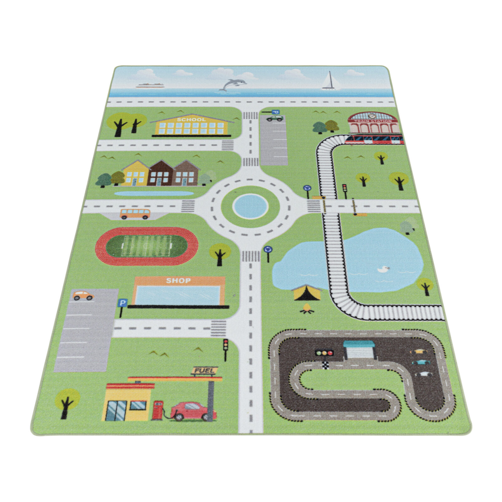 Play Kindervloerkleed Speelstraat – Groen (2902)