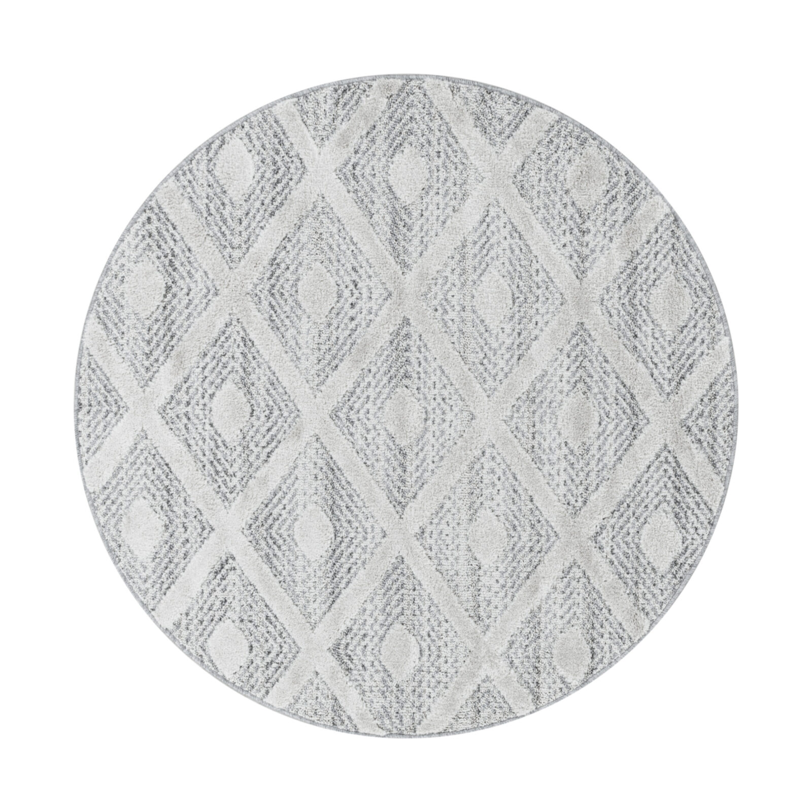 Pisa Hoogpolig vloerkleed Geometrisch – Grijs (4707)