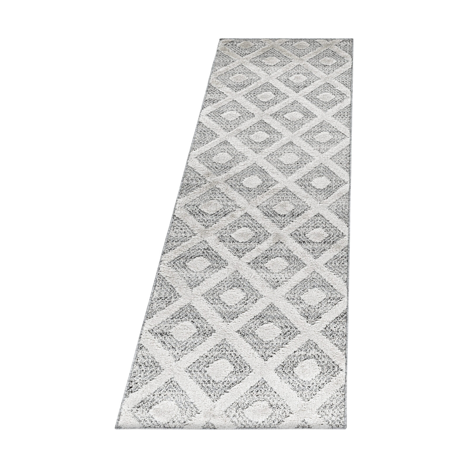 Pisa Hoogpolig vloerkleed Geometrisch – Grijs (4707)