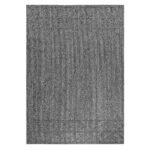 Outdoor Teppich,  Berber Design, Farbe Grau, Teppich für Terasse-Balkon-Küche, Rücken aus Polypropylen, Größe: 140 x 200 cm
