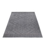 Outdoor Teppich,  Boho design, Farbe Grau, Teppich für Terasse-Balkon-Küche, Rücken aus Polypropylen, Größe: 80 x 150 cm - Afbeelding 3