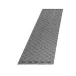 Outdoor Teppich,  Rauten Design, Farbe Grau, Teppich für Terasse-Balkon-Küche, Rücken aus Polypropylen, Größe: 80 x 250 cm