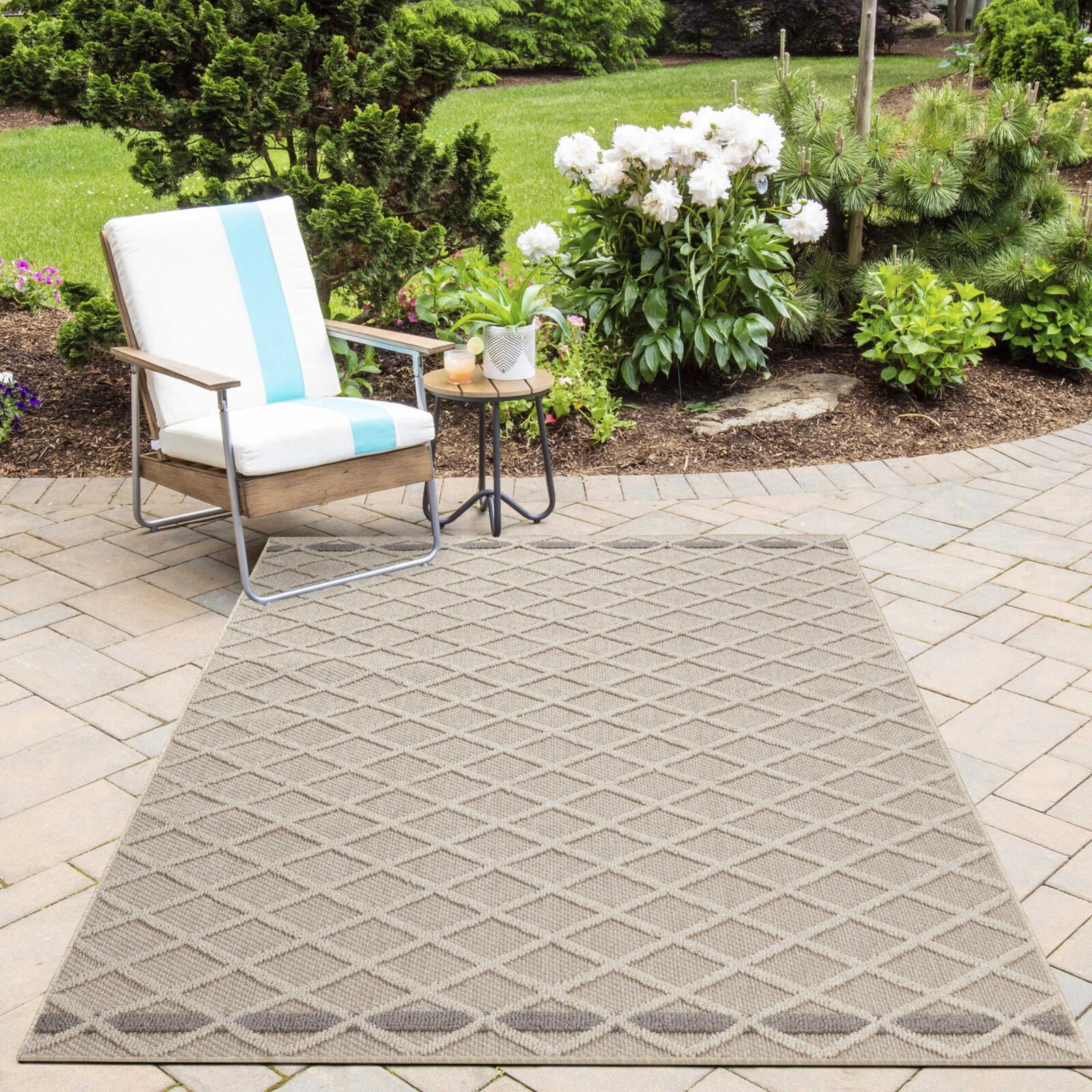 Patara Buitenkleed Ruitmotief – Beige (4953)