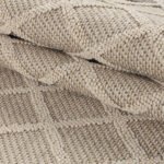 Outdoor Teppich,  Rauten Design, Farbe Beige, Teppich für Terasse-Balkon-Küche, Rücken aus Polypropylen, Größe: 80 x 250 cm - Afbeelding 4