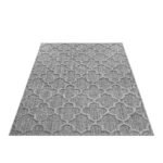 Outdoor Teppich,  Skandinavisches Design, Farbe Grau, Teppich für Terasse-Balkon-Küche, Rücken aus Polypropylen, Größe: 120 cm x 170 cm - Afbeelding 3