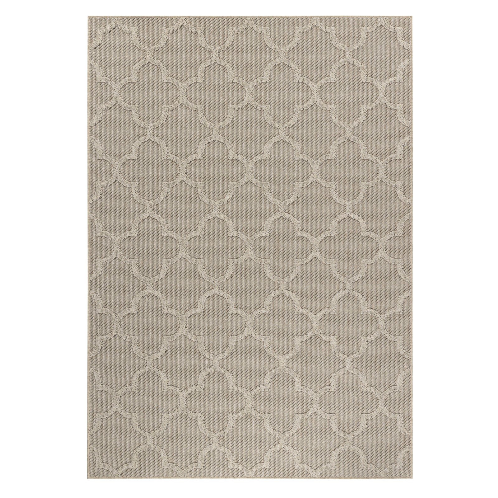 7188 Outdoor Teppich, Skandinavisches Design, Farbe Beige, Teppich für Terasse-Balkon-Küche, Rücken aus Polypropylen, Größe: 120 cm x 170 cm - Afbeelding 1