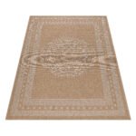 Outdoor Teppich,  Vintage Design, Farbe Beige, Teppich für Terasse-Balkon-Küche, Rücken aus Polypropylen, Größe: 120 cm x 170 cm - Afbeelding 3