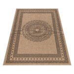 Outdoor Teppich,  Vintage Design, Farbe Schwarz, Teppich für Terasse-Balkon-Küche, Rücken aus Polypropylen, Größe: 120 cm x 170 cm - Afbeelding 3