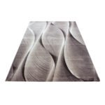 Kurzflor Teppich,  Ombre Design, Farbe Braun, Teppich für Wohnzimmer, Rücken aus Jute, Größe: 240 x 340 cm - Afbeelding 3