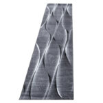 PARMA Kortpolig tapijt 80 x 300 cm Zwart
