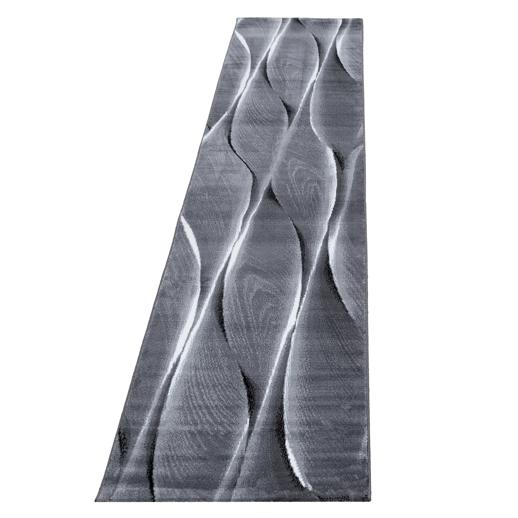 7236 PARMA Kortpolig tapijt 80 x 300 cm Zwart - Afbeelding 1