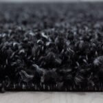 Hochflor Teppich,  Unicolor - Einfarbig, Farbe Anthrazit, Teppich für Wohnzimmer, Rücken aus Jute, Größe: 80 x 150 cm - Afbeelding 4