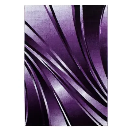 Parma Kortpolig vloerkleed Abstracte golven – Paars (9210)