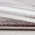 Kurzflor Teppich,  Abstrakt Wellen Design, Farbe Braun, Teppich für Wohnzimmer, Rücken aus Jute, Größe: 160 cm x 230 cm - Afbeelding 4