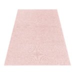 Kurzflor Teppich,  Unicolor - Einfarbig, Farbe Rosa, Teppich für Wohnzimmer, Rücken aus Filz, Größe: 240 x 340 cm - Afbeelding 3