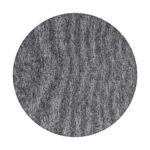 Kurzflor Teppich,  Unicolor - Einfarbig, Farbe Grau, Teppich für Wohnzimmer, Rücken aus Filz, Größe: 200 cm Rund