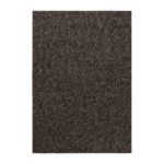 Kurzflor Teppich,  Unicolor - Einfarbig, Farbe Braun, Teppich für Wohnzimmer, Rücken aus Filz, Größe: 80 x 150 cm