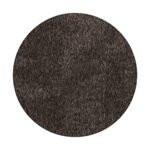 Kurzflor Teppich,  Unicolor - Einfarbig, Farbe Braun, Teppich für Wohnzimmer, Rücken aus Filz, Größe: 160 cm Rund