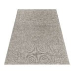 Kurzflor Teppich,  Unicolor - Einfarbig, Farbe Beige, Teppich für Wohnzimmer, Rücken aus Filz, Größe: 200 cm x 290 cm - Afbeelding 3