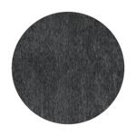 Kurzflor Teppich,  Unicolor - Einfarbig, Farbe Anthrazit, Teppich für Wohnzimmer, Rücken aus Filz, Größe: 120 cm Rund