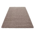 Hochflor Teppich,  Unicolor - Einfarbig, Farbe Beige, Teppich für Wohnzimmer, Rücken aus Jute, Größe: 120 cm x 170 cm - Afbeelding 3