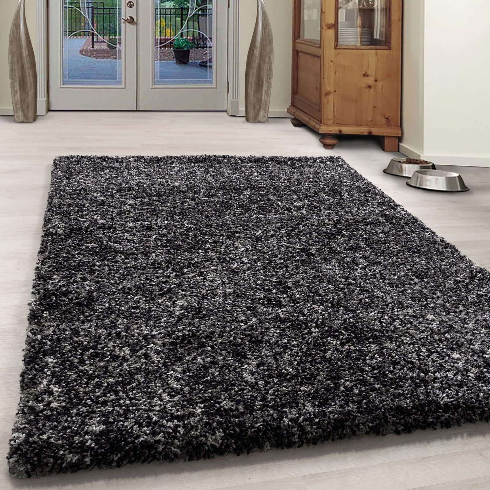 Enjoy Hoogpolig vloerkleed Gemêleerd – Antraciet (4500)